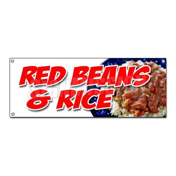 Signmission RED BEANS AND RICE BANNER SIGN louisiana cajun new orleans homemade B-Red Beans And Rice - main